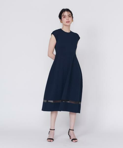 Maglie le cassetto / マーリエ ル カセット ミニ丈・ひざ丈ワンピース | 《M Maglie le cassetto》シアーラインニットワンピース | 詳細17