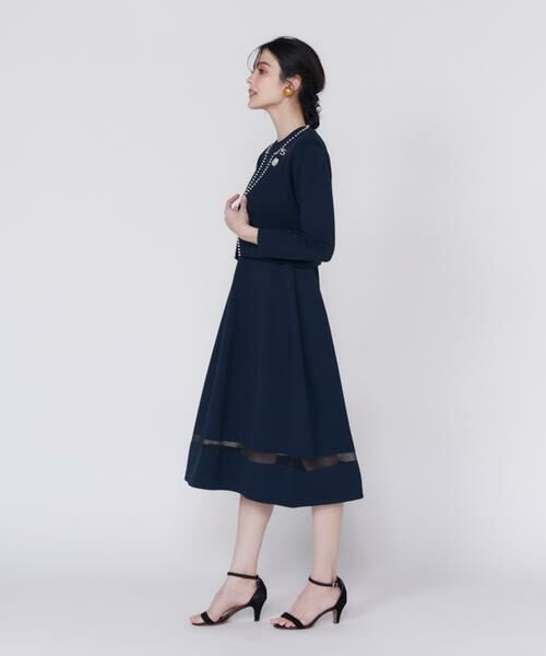 Maglie le cassetto / マーリエ ル カセット ミニ丈・ひざ丈ワンピース | 《M Maglie le cassetto》シアーラインニットワンピース | 詳細22