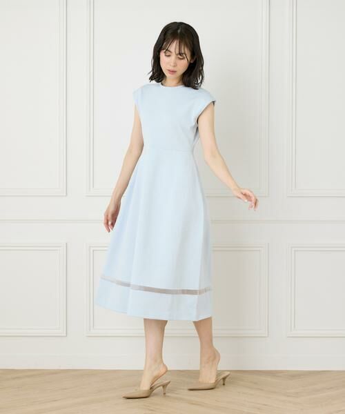 Maglie le cassetto / マーリエ ル カセット ミニ丈・ひざ丈ワンピース | 《大きいサイズ》シアーラインニットワンピース《M Maglie le cassetto》 | 詳細10