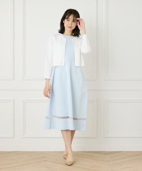 Maglie le cassetto / マーリエ ル カセット ミニ丈・ひざ丈ワンピース | 《大きいサイズ》シアーラインニットワンピース《M Maglie le cassetto》 | 詳細12