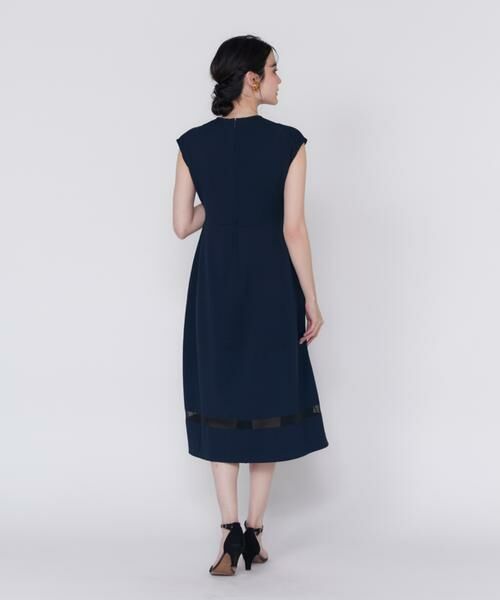 Maglie le cassetto / マーリエ ル カセット ミニ丈・ひざ丈ワンピース | 《大きいサイズ》シアーラインニットワンピース《M Maglie le cassetto》 | 詳細4