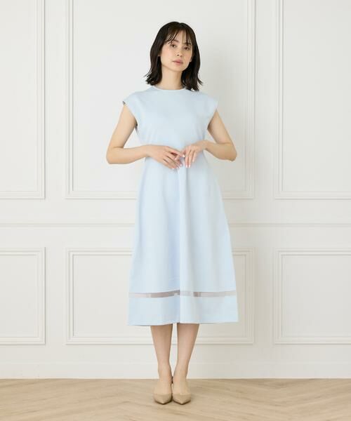 Maglie le cassetto / マーリエ ル カセット ミニ丈・ひざ丈ワンピース | 《大きいサイズ》シアーラインニットワンピース《M Maglie le cassetto》 | 詳細9