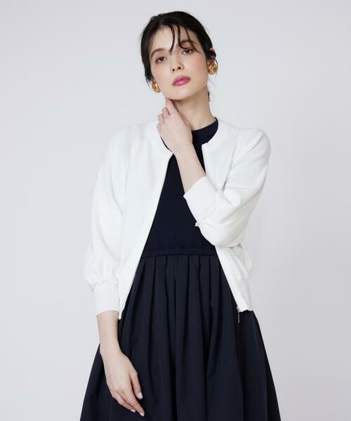 Maglie le cassetto / マーリエ ル カセット カーディガン・ボレロ | 《大きいサイズ》フリルスリーブジップカーディガン | 詳細12