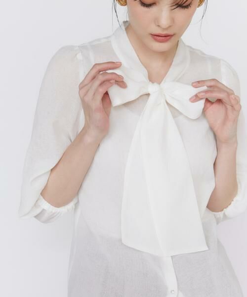 Maglie le cassetto / マーリエ ル カセット シャツ・ブラウス | シアーボウタイブラウス | 詳細15