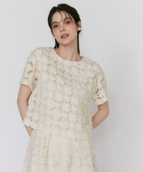 Maglie le cassetto / マーリエ ル カセット シャツ・ブラウス | 《大きいサイズ》3Dフラワーチュール2WAYプルオーバー | 詳細9