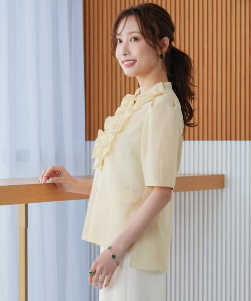 Maglie le cassetto / マーリエ ル カセット シャツ・ブラウス | 《M Maglie le cassetto×冨張愛》“フリリッシュ” シアーブラウス | 詳細10