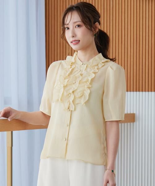 Maglie le cassetto / マーリエ ル カセット シャツ・ブラウス | 《大きいサイズ》“フリリッシュ” シアーブラウス《M Maglie le cassetto×冨張愛》 | 詳細6