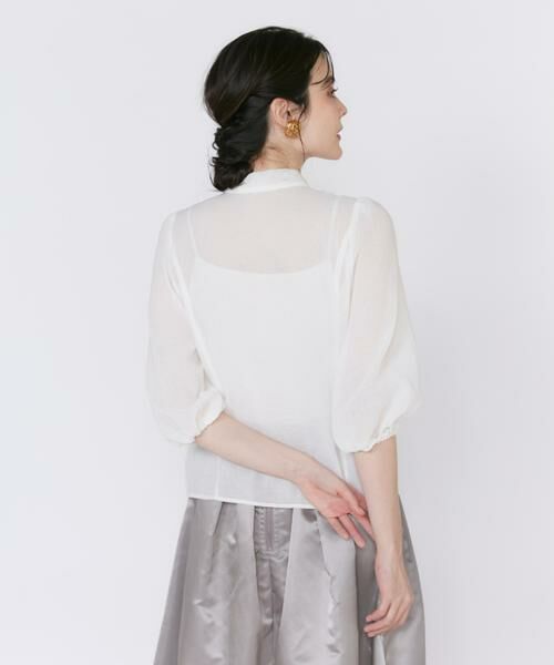 Maglie le cassetto / マーリエ ル カセット シャツ・ブラウス | 《大きいサイズ》シアーボウタイブラウス | 詳細14