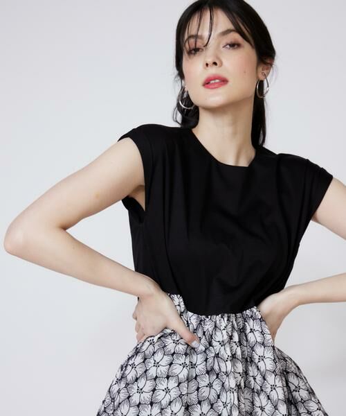 Maglie le cassetto / マーリエ ル カセット Tシャツ | 《大きいサイズ》刺繍レースドッキングカットソー | 詳細12