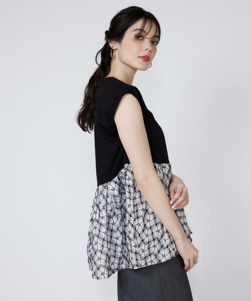 Maglie le cassetto / マーリエ ル カセット Tシャツ | 《大きいサイズ》刺繍レースドッキングカットソー | 詳細14