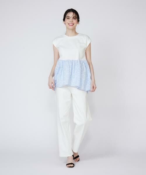 Maglie le cassetto / マーリエ ル カセット Tシャツ | 《大きいサイズ》刺繍レースドッキングカットソー | 詳細6