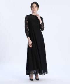 Maglie le cassetto / マーリエ ル カセット ミニ丈・ひざ丈ワンピース | 《M Maglie le cassetto》ラッセルレースロングドレス