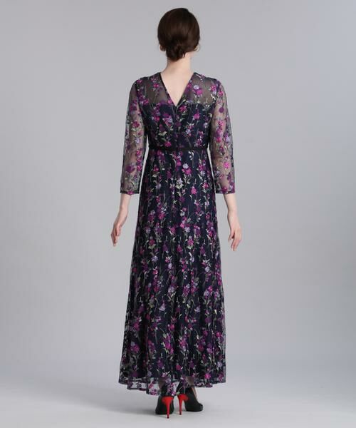 Maglie le cassetto / マーリエ ル カセット ミニ丈・ひざ丈ワンピース | 《M Maglie le cassetto》エンブロイダリーチュールロングドレス | 詳細4