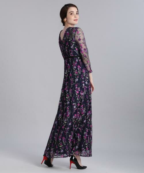 Maglie le cassetto / マーリエ ル カセット ミニ丈・ひざ丈ワンピース | 《M Maglie le cassetto》エンブロイダリーチュールロングドレス | 詳細7