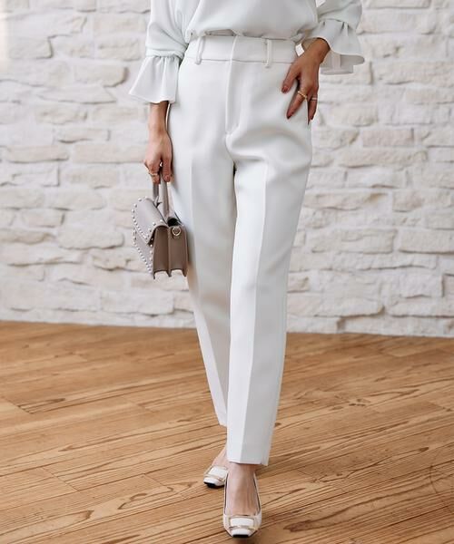 Maglie le cassetto / マーリエ ル カセット スラックス・ドレスパンツ | 《M Maglie le cassetto×吉田理紗》美脚ストレートパンツ | 詳細12