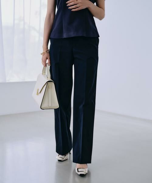 Maglie le cassetto / マーリエ ル カセット スラックス・ドレスパンツ | 《M Maglie le cassetto×吉田理紗》快適セミワイドパンツ | 詳細1