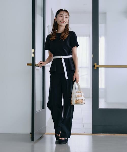 Maglie le cassetto / マーリエ ル カセット スラックス・ドレスパンツ | 《M Maglie le cassetto×吉田理紗》快適セミワイドパンツ | 詳細6