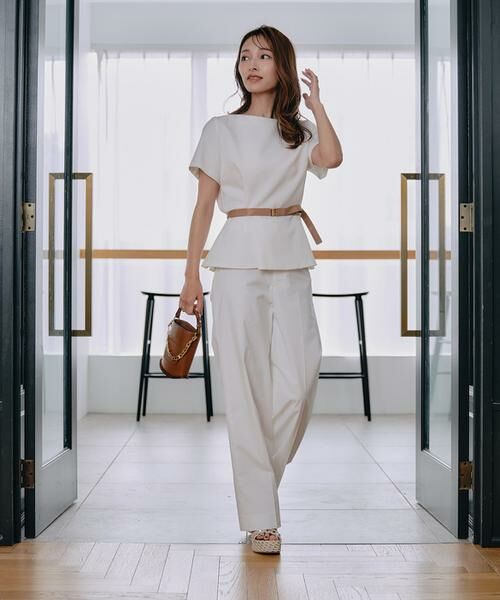 Maglie le cassetto / マーリエ ル カセット スラックス・ドレスパンツ | 《M Maglie le cassetto×吉田理紗》快適セミワイドパンツ | 詳細2