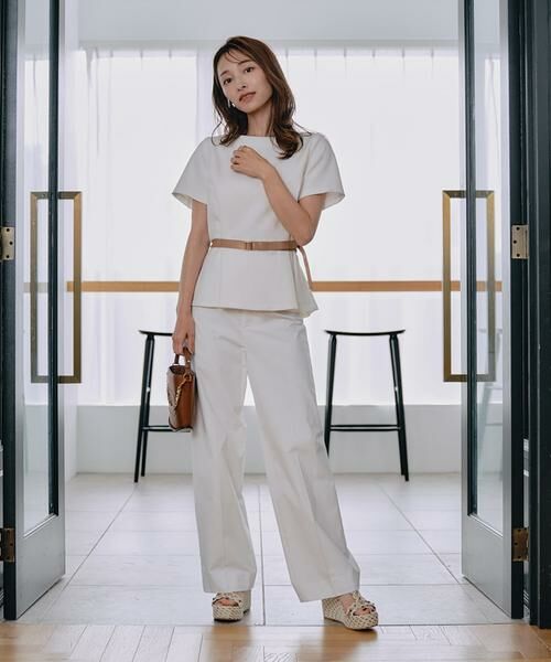 Maglie le cassetto / マーリエ ル カセット スラックス・ドレスパンツ | 《M Maglie le cassetto×吉田理紗》快適セミワイドパンツ | 詳細3