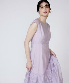 Maglie le cassetto / マーリエ ル カセット ロング・マキシ丈ワンピース | 《プラスサイズ》シアーティアードワンピース