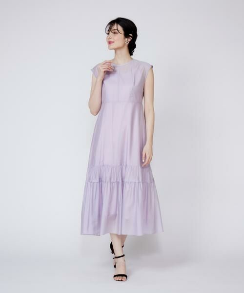 Maglie le cassetto / マーリエ ル カセット ロング・マキシ丈ワンピース | 《プラスサイズ》シアーティアードワンピース | 詳細2