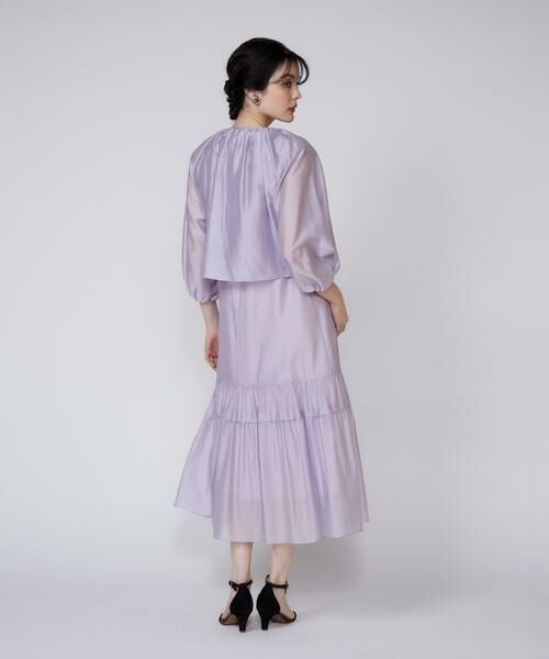 Maglie le cassetto / マーリエ ル カセット ロング・マキシ丈ワンピース | 《プラスサイズ》シアーティアードワンピース | 詳細7