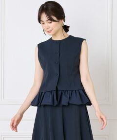 Maglie le cassetto / マーリエ ル カセット ベスト | 《大きいサイズ》異素材ドッキングジレ