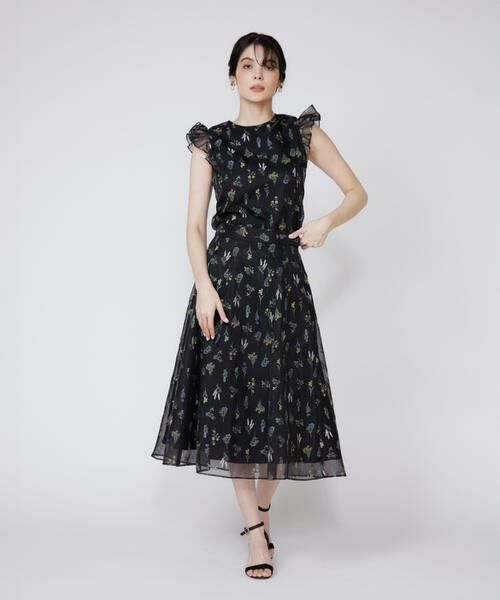 Maglie le cassetto / マーリエ ル カセット ミニ・ひざ丈スカート | 3Dフラワープリントスカート | 詳細7