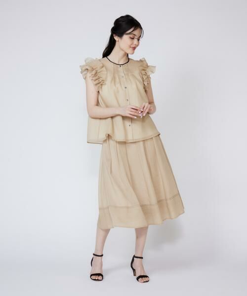 Maglie le cassetto / マーリエ ル カセット ミニ・ひざ丈スカート | 《大きいサイズ》シアータックスカート | 詳細5