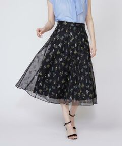 Maglie le cassetto / マーリエ ル カセット ミニ・ひざ丈スカート | 《大きいサイズ》３Dフラワープリントスカート
