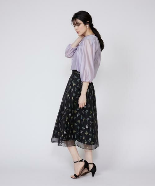 Maglie le cassetto / マーリエ ル カセット ミニ・ひざ丈スカート | 《大きいサイズ》３Dフラワープリントスカート | 詳細11