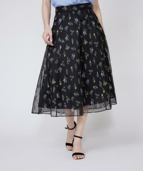 Maglie le cassetto / マーリエ ル カセット ミニ・ひざ丈スカート | 《大きいサイズ》３Dフラワープリントスカート | 詳細13