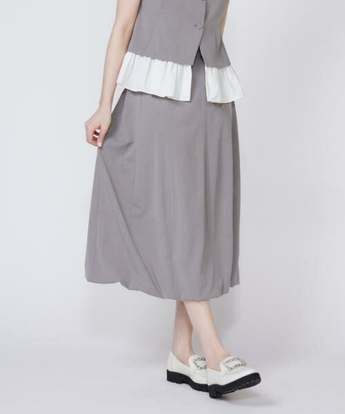 Maglie le cassetto / マーリエ ル カセット ミニ・ひざ丈スカート | 《プラスサイズ》セミバルーンスカート | 詳細1