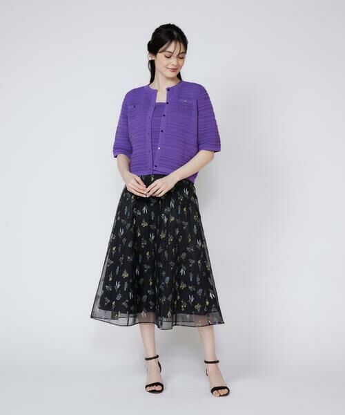 Maglie le cassetto / マーリエ ル カセット ニット・セーター | ピンタック柄スクエアプルオーバー | 詳細11