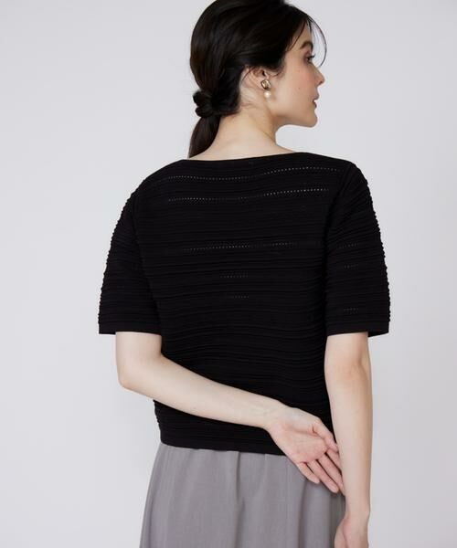 Maglie le cassetto / マーリエ ル カセット ニット・セーター | ピンタック柄スクエアプルオーバー | 詳細15