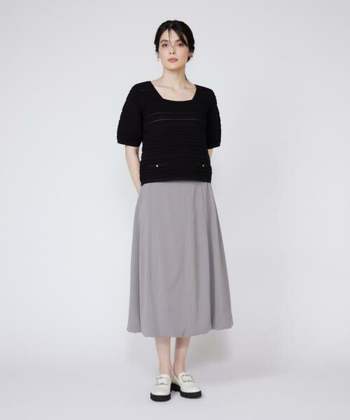 Maglie le cassetto / マーリエ ル カセット ニット・セーター | ピンタック柄スクエアプルオーバー | 詳細2