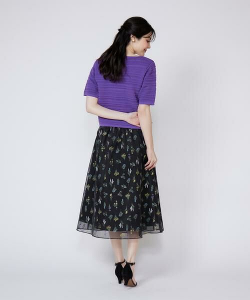 Maglie le cassetto / マーリエ ル カセット ニット・セーター | 《大きいサイズ》ピンタック柄スクエアプルオーバー | 詳細9