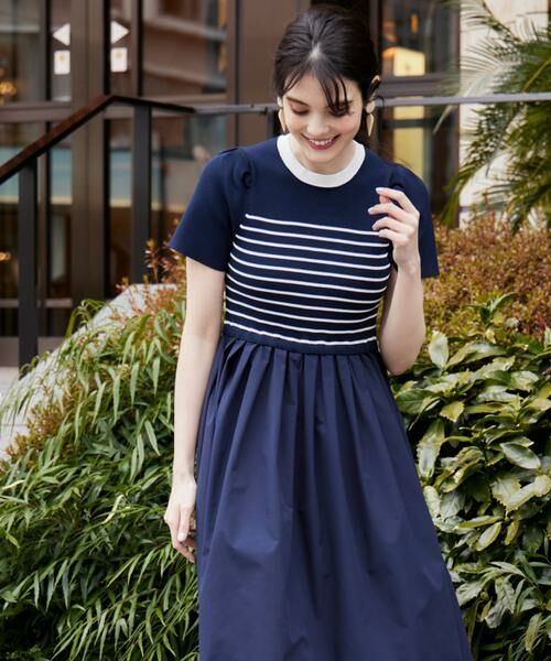 Maglie le cassetto / マーリエ ル カセット ミニ丈・ひざ丈ワンピース | 《WEB限定》リブドッキングワンピース | 詳細1