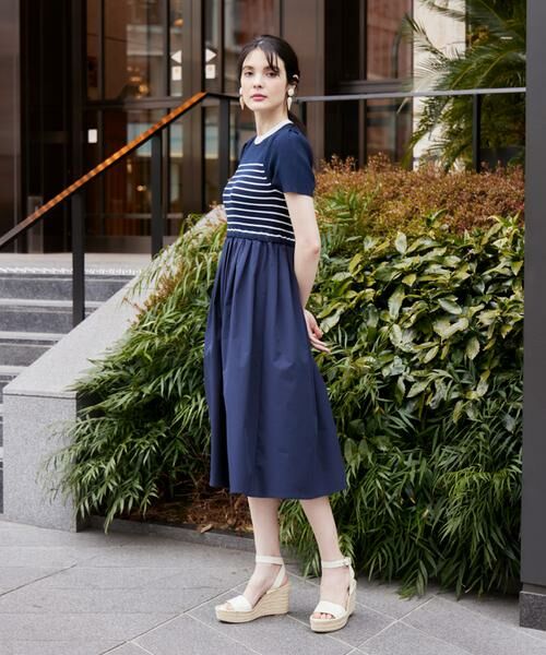 Maglie le cassetto / マーリエ ル カセット ミニ丈・ひざ丈ワンピース | 《大きいサイズ》《WEB限定》リブドッキングワンピース | 詳細3