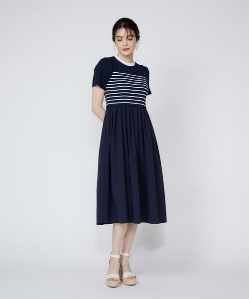 Maglie le cassetto / マーリエ ル カセット ミニ丈・ひざ丈ワンピース | 《大きいサイズ》《WEB限定》リブドッキングワンピース | 詳細5