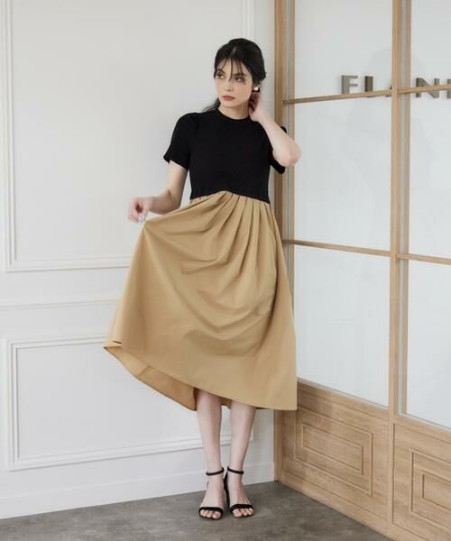 Maglie le cassetto / マーリエ ル カセット ミニ丈・ひざ丈ワンピース | 《大きいサイズ》《WEB限定》リブドッキングワンピース | 詳細9