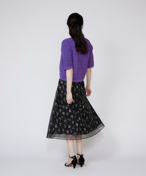 Maglie le cassetto / マーリエ ル カセット カーディガン・ボレロ | 《大きいサイズ》ピンタック柄ニットジャケット | 詳細10