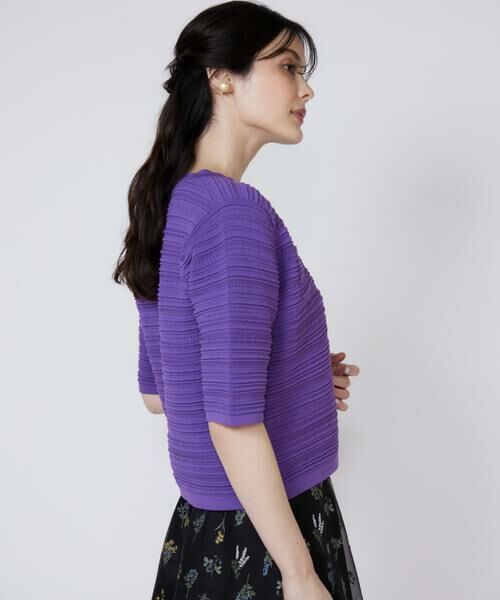 Maglie le cassetto / マーリエ ル カセット カーディガン・ボレロ | 《大きいサイズ》ピンタック柄ニットジャケット | 詳細12