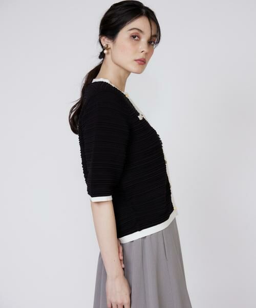 Maglie le cassetto / マーリエ ル カセット カーディガン・ボレロ | 《大きいサイズ》ピンタック柄ニットジャケット | 詳細15