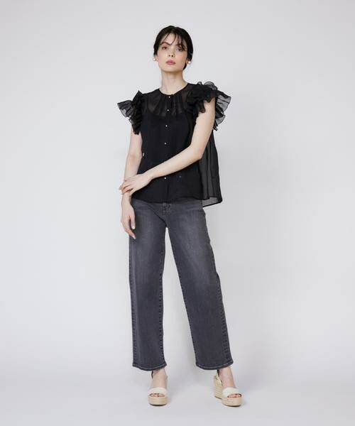 Maglie le cassetto / マーリエ ル カセット シャツ・ブラウス | シアーフリルブラウス | 詳細2