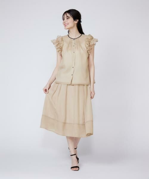 Maglie le cassetto / マーリエ ル カセット シャツ・ブラウス | シアーフリルブラウス | 詳細9