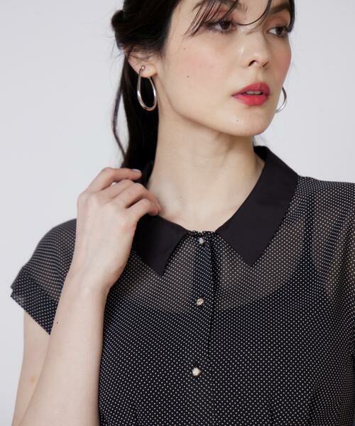 Maglie le cassetto / マーリエ ル カセット シャツ・ブラウス | 衿配色シアードットブラウス | 詳細13