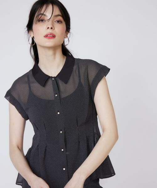 Maglie le cassetto / マーリエ ル カセット シャツ・ブラウス | 衿配色シアードットブラウス | 詳細23