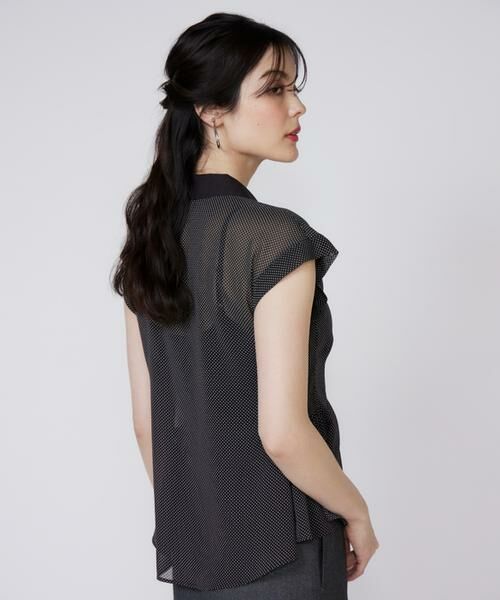 Maglie le cassetto / マーリエ ル カセット シャツ・ブラウス | 衿配色シアードットブラウス | 詳細24