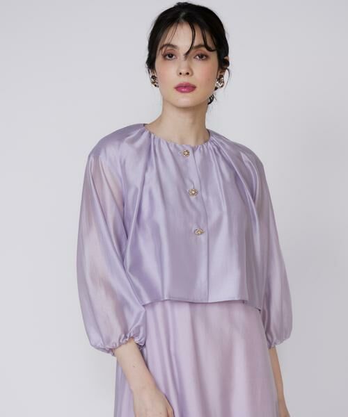 Maglie le cassetto / マーリエ ル カセット シャツ・ブラウス | 《大きいサイズ》シアーショートブラウス | 詳細1